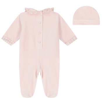 Baby Girls Pink Mouse Babygrow Gift Set